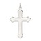Sterling Silver Budded Cross Charm Religious Jewelry 53mm x 32mm